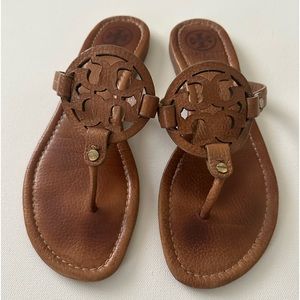 Tory Burch Tan Brown Miller Sandal Flip Flop